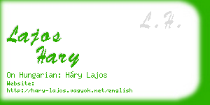 lajos hary business card