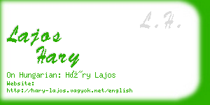 lajos hary business card